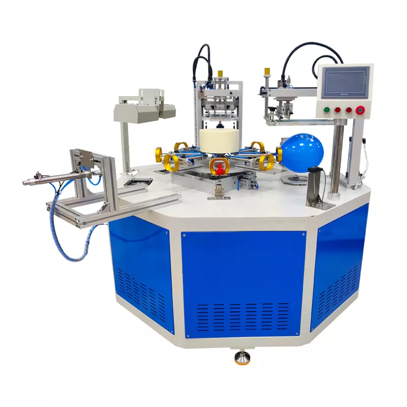 Automatische zeefdrukmachine met 2 kleurenballonnen